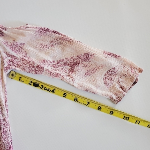 2108 * O'Neill Cold Shoulder Top Pink White Size XS - Picture 9 of 9